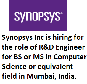 SYNOPSYS INC, SYNOPSYS INC careers, SYNOPSYS INC recruitment drive, SYNOPSYS INC recruitment drive 2020, SYNOPSYS INC recruitment drive in 2020, SYNOPSYS INC off-campus drive, SYNOPSYS INC off-campus drive 2020, SYNOPSYS INC off-campus drive in 2020, Seekajob, seekajob.in, SYNOPSYS INC recruitment drive 2020 in India, SYNOPSYS INC recruitment drive in 2020 in India, SYNOPSYS INC off-campus drive 2020 in India, SYNOPSYS INC off-campus drive in 2020 in India, SYNOPSYS INC fresher job, SYNOPSYS INC experience job