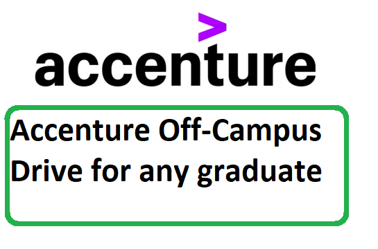 Accenture Off-Campus Drive for any graduate