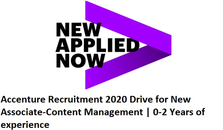 Accenture Recruitment 2020 Drive