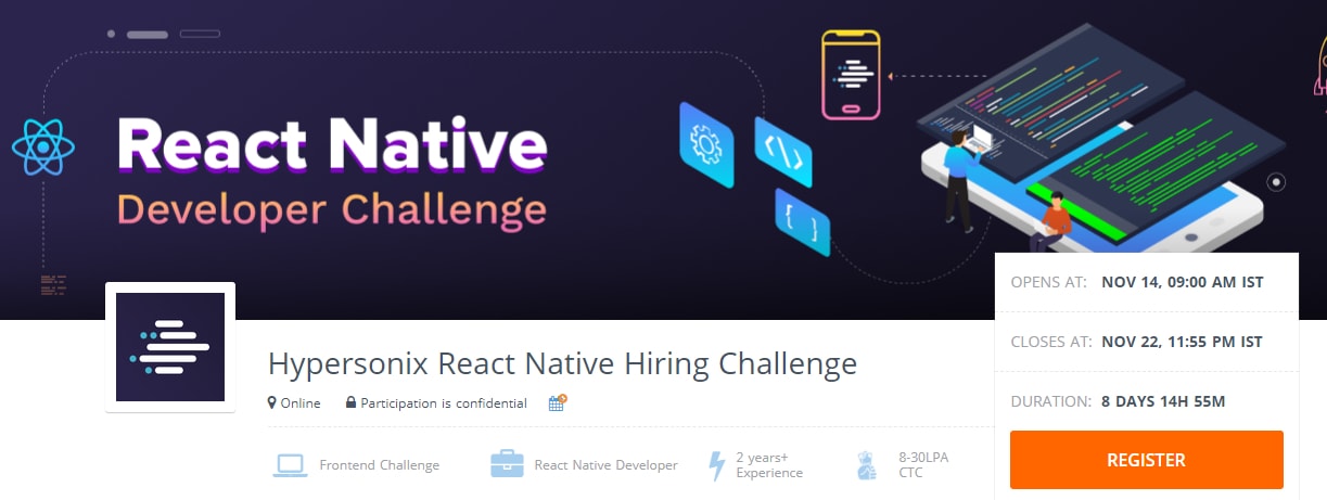 Hypersonix React Native Hiring Challenge