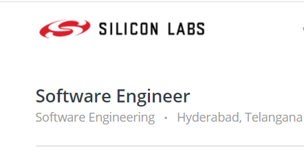 Silicon Labs Job Opening for Software Engineer