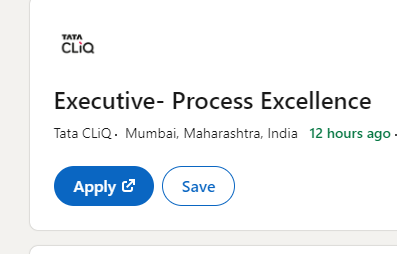 Tata CLiQ Careers hiring Executive-Process Excellence