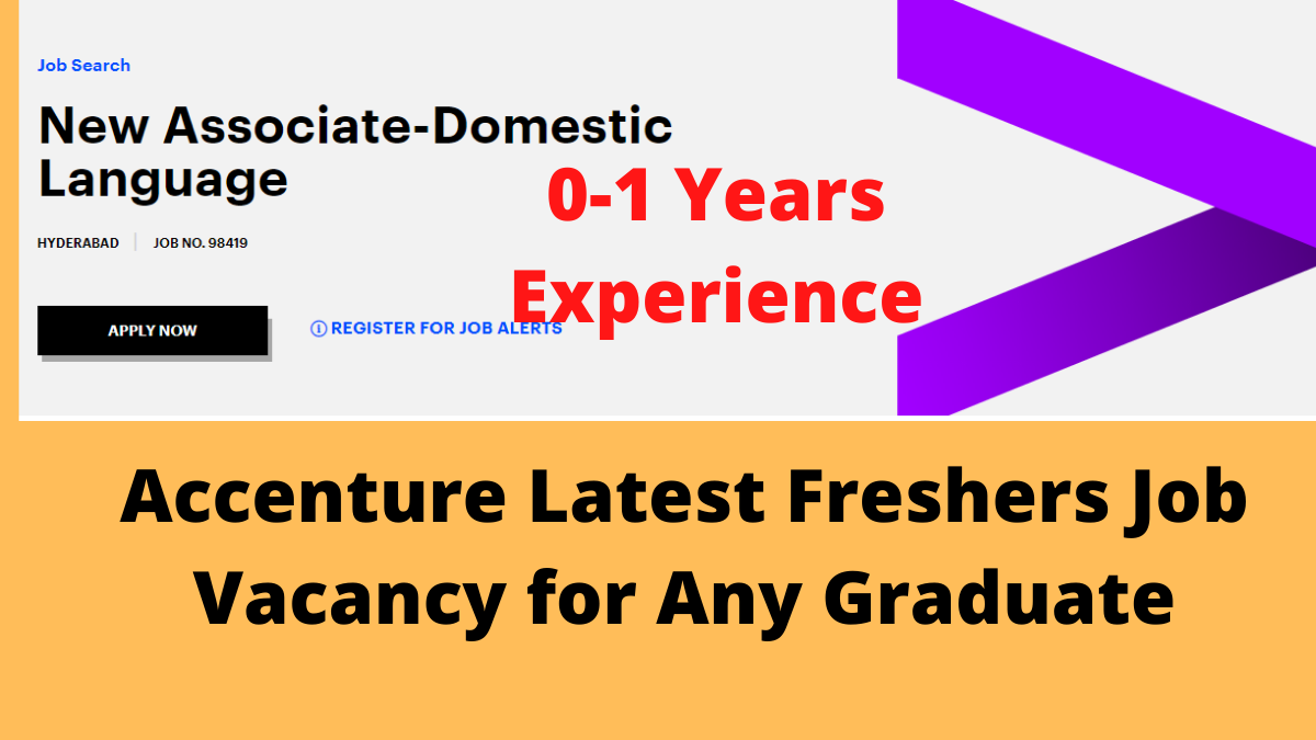 Accenture Freshers & Experience Job Vacancy