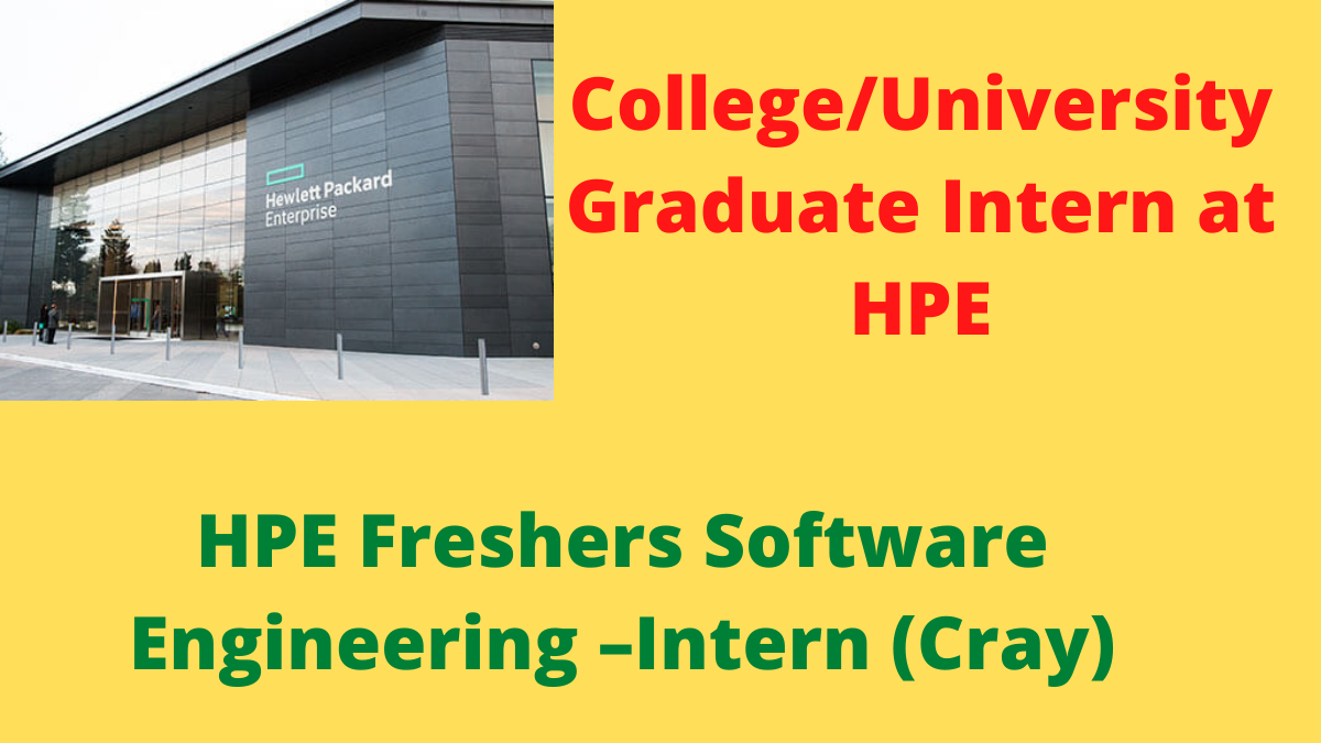 HPE Freshers Intern