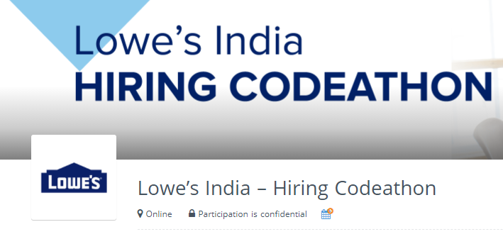 Lowe’s India Hiring Codeathon