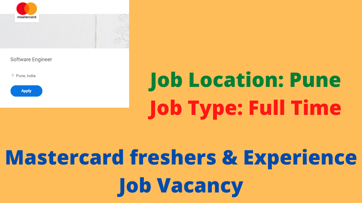 Mastercard freshers & Experience Job Vacancy