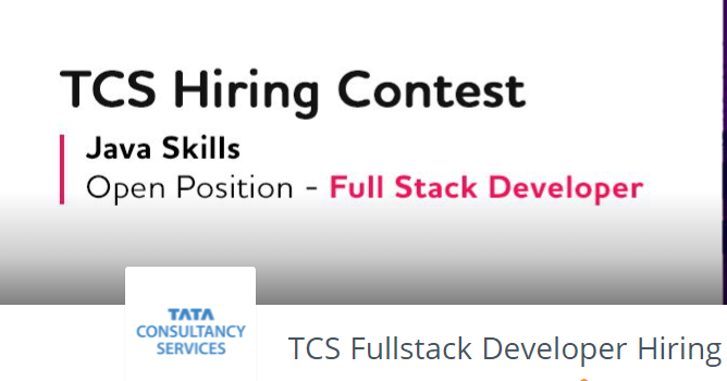 TCS Fullstack Developer Hiring Challenge