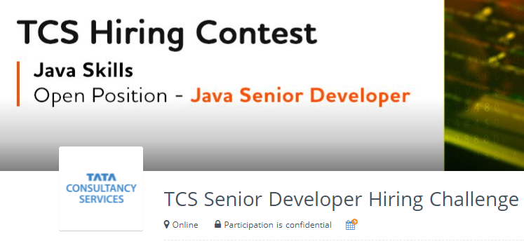 TCS Senior Developer Hiring Challenge