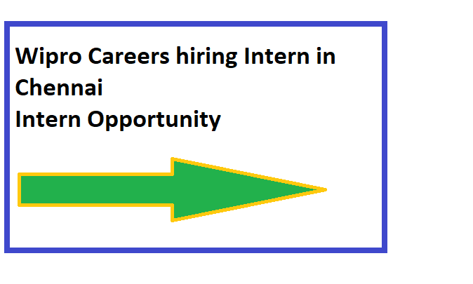 Wipro Careers hiring Intern in Chennai