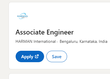 Harman International Entry Level Freshers Job