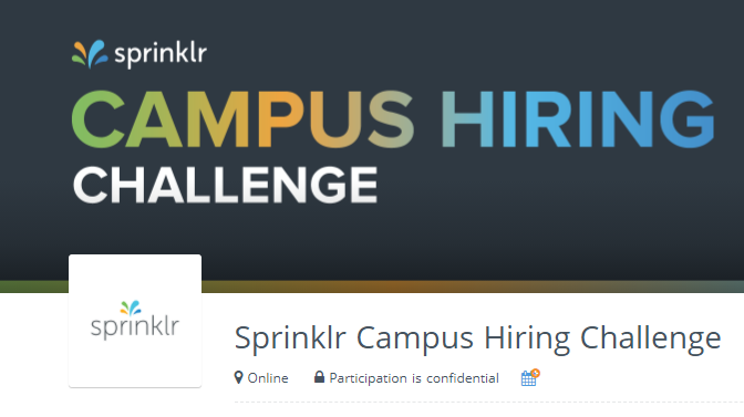 Sprinklr Campus Hiring Challenge