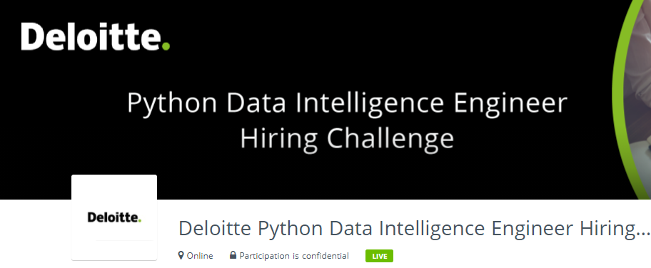 Deloitte Python Data Intelligence Engineer Hiring Challenge