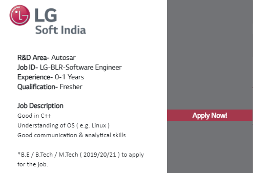 LG Soft India recruitment