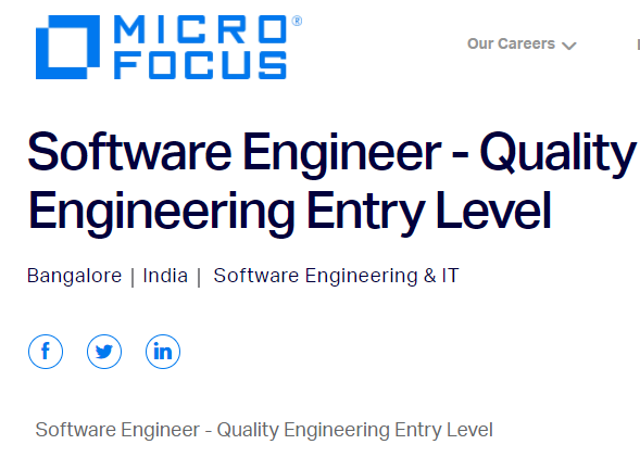 Microfocus Software Engineer