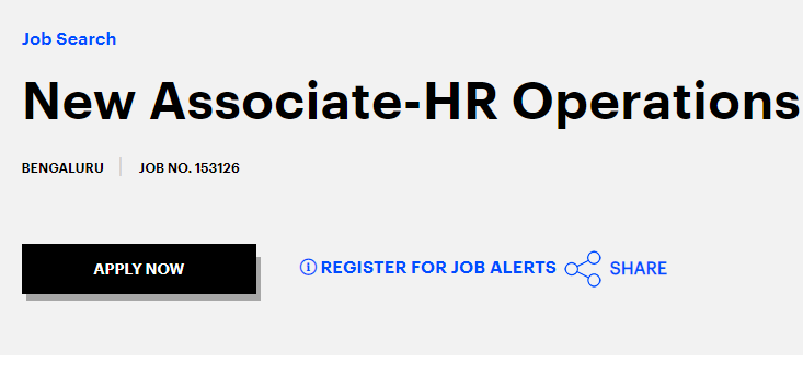 Accenture Job Opportunity for HR Operations