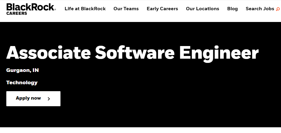 BlackRock Job Opportunity for Associate Software Engineer