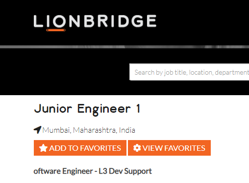 Lionbridge Freshers Job Opportunity for Junior Engineer 1