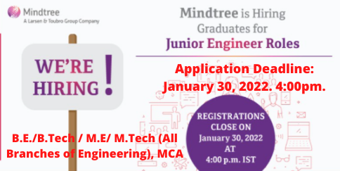 Mindtree Off Campus Drive 2022