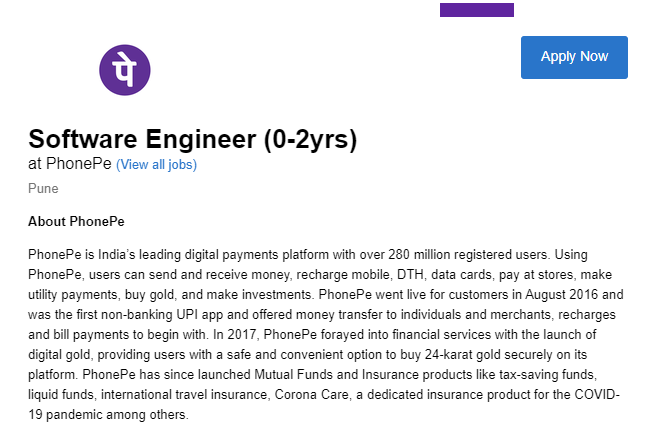 PhonePe Job Opportunity for Software Engineer