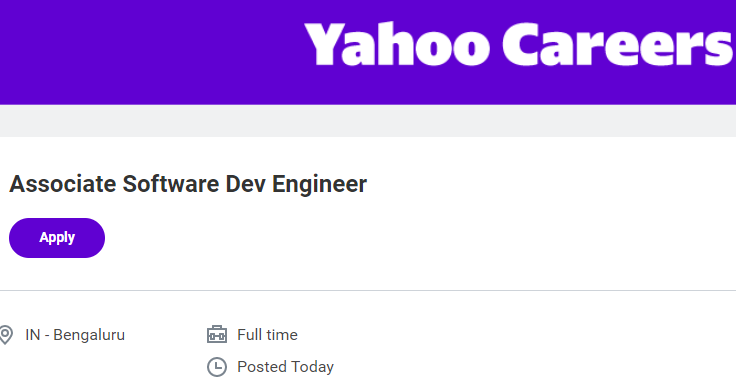 Yahoo 2022 recruitment drive