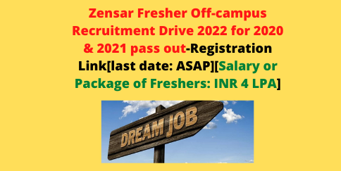 Zensar Fresher Off-campus Recruitment Drive 2022