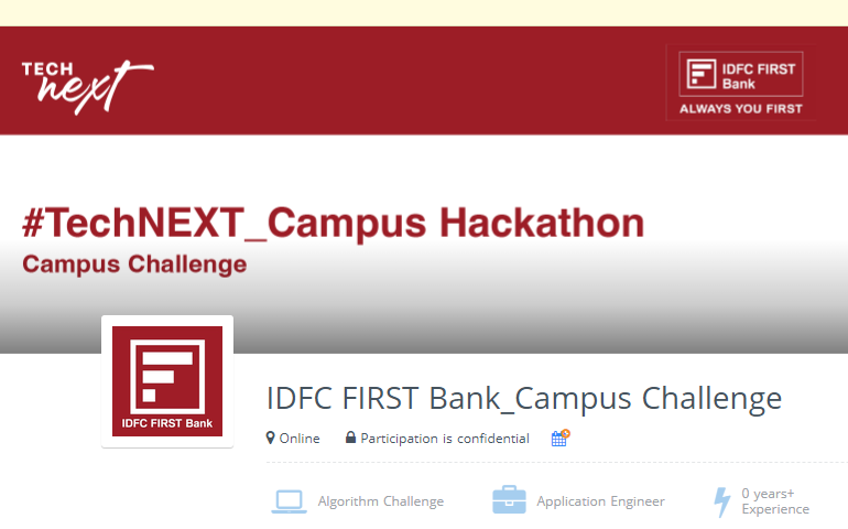 IDFC First Bank Campus Challenge