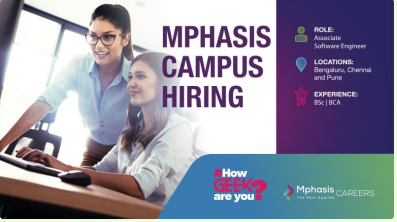 Mphasis is hiring for Associate Software Engineer