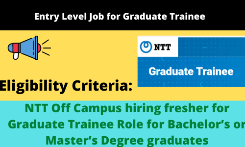 NTT Global is hiring for Graduate Trainee