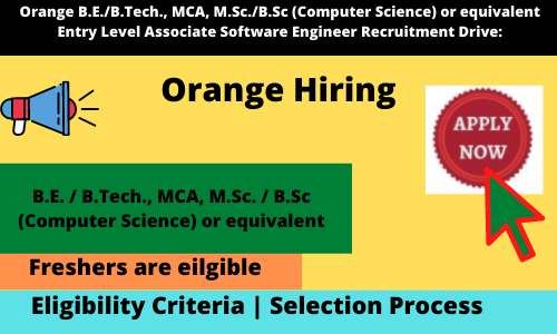 Orange Entry Level Associate Software Engineer Recruitment Drive