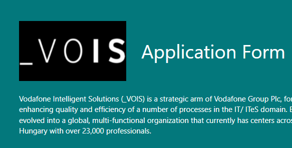 VOIS is hiring for Software Engineer