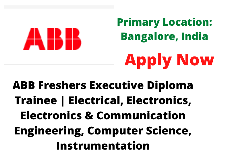 ABB Freshers Executive Diploma Trainee