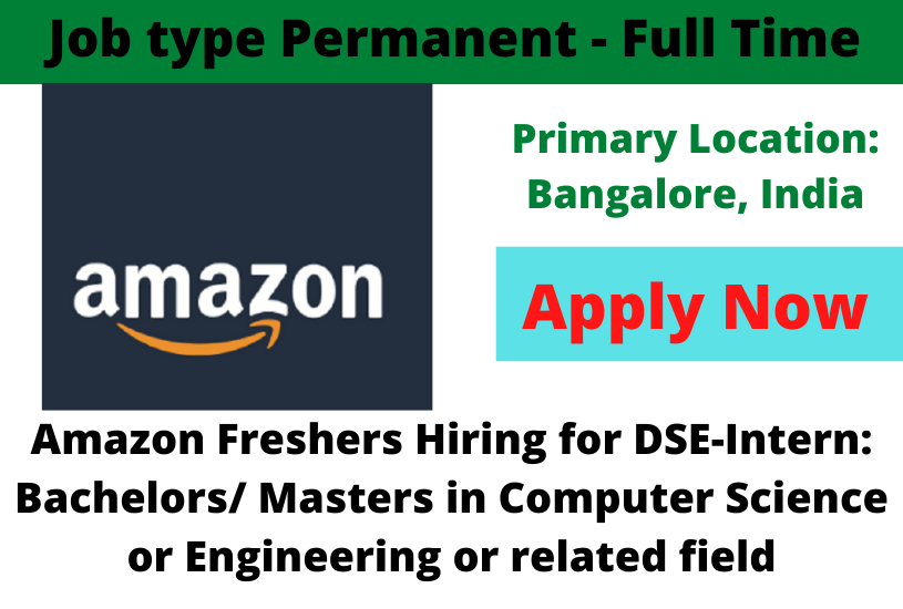 Amazon Freshers Hiring for SDE-Intern