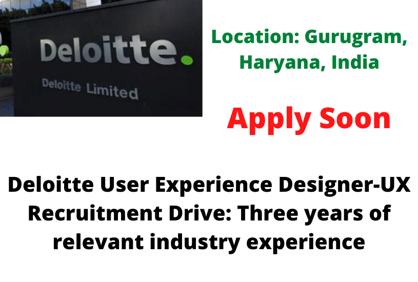 Deloitte User Experience Designer-UX Recruitment