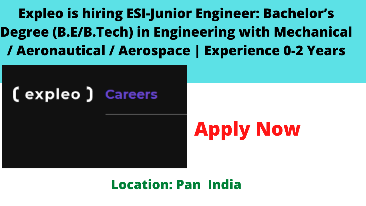 Expleo is hiring ESI-Junior Engineer