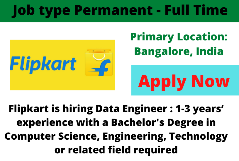 Flipkart is hiring Data Engineer