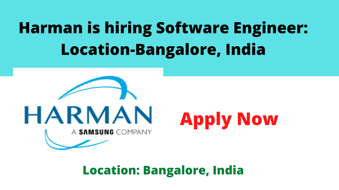 Harman is hiring Software Engineer