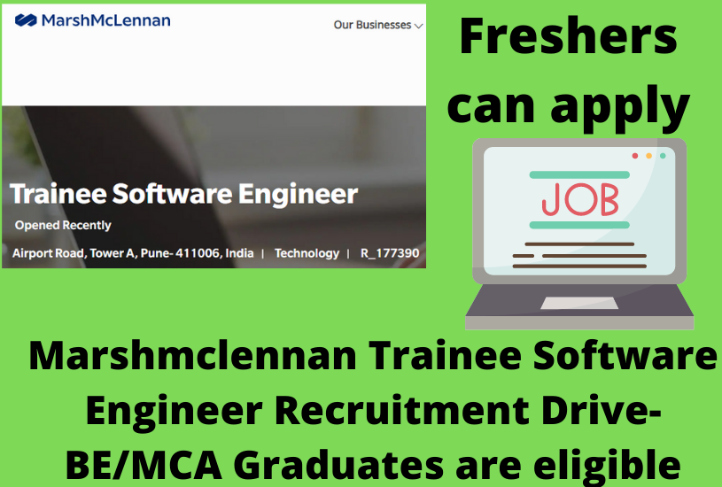 Marshmclennan Trainee Software Engineer Recruitment Drive