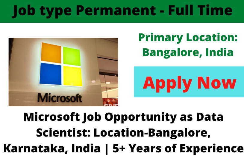 Microsoft Job Opportunity as Data Scientist