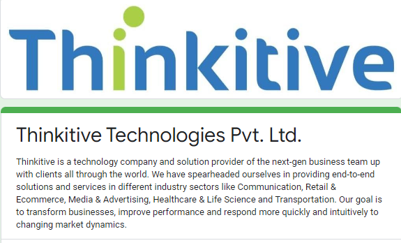 Thinkitive Freshers Hiring for Trainee Software Engineer