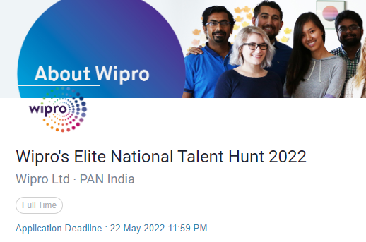 Wipro National Talent hunt-NTH Off Campus Recruitment