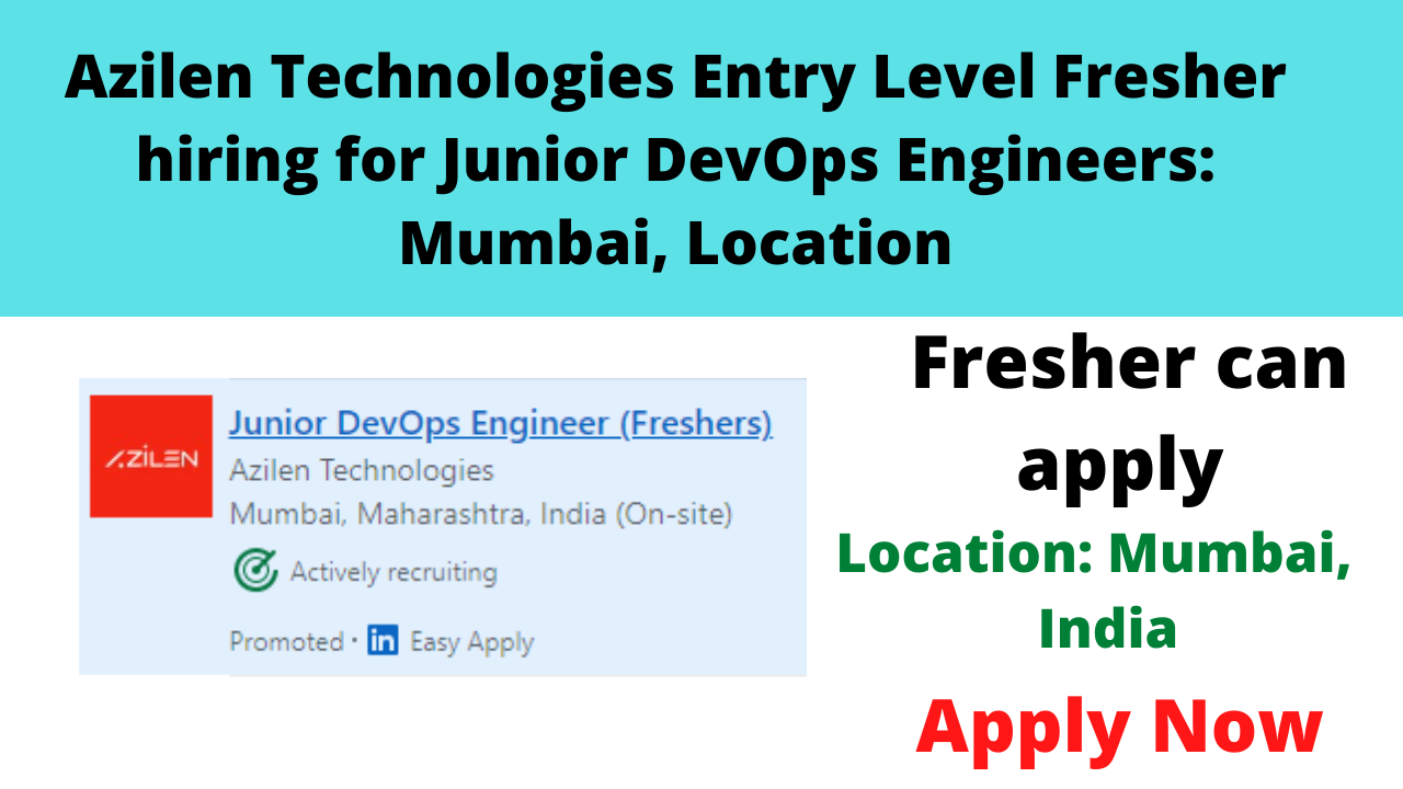 Azilen Technologies Entry Level Fresher hiring