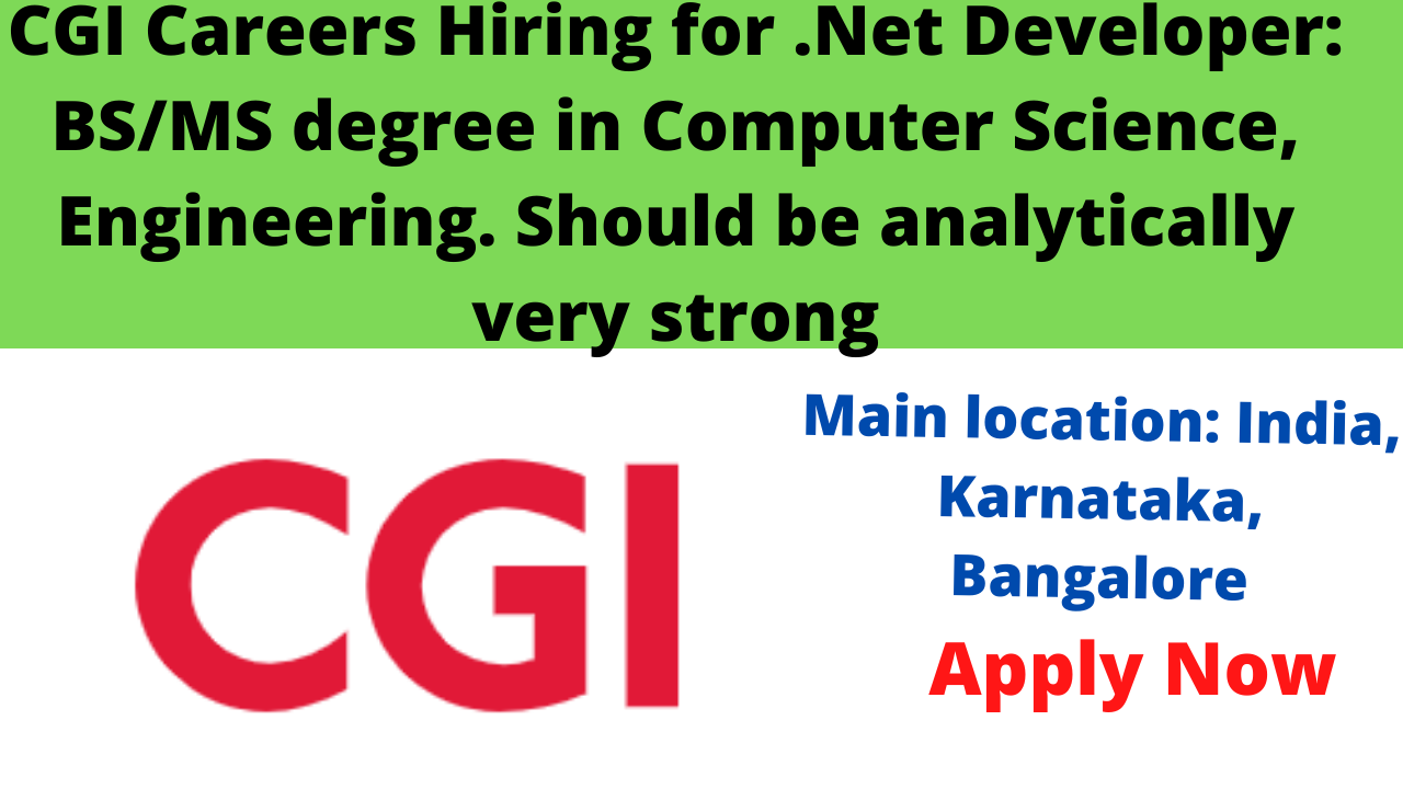 CGI Careers Hiring