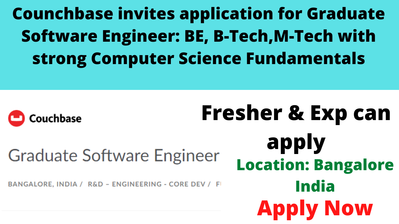 Counchbase invites application for Graduate Software Engineer