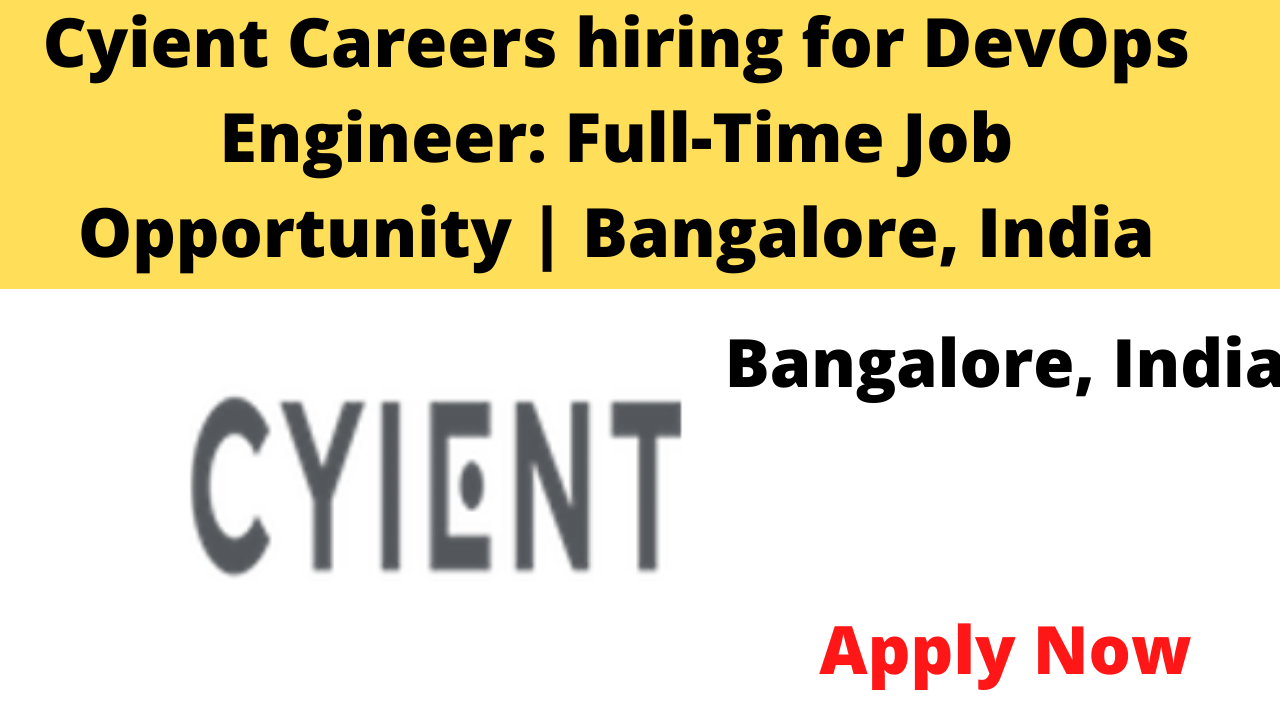 Cyient Careers hiring for DevOps Engineer