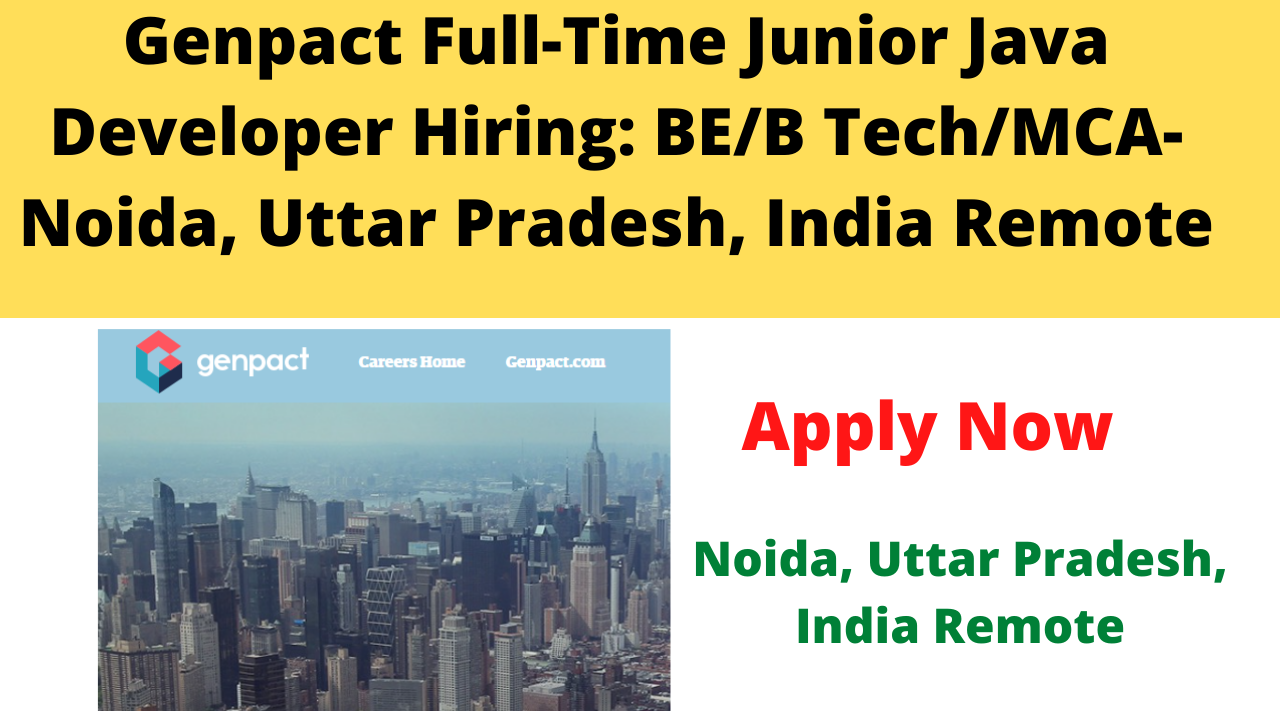 Genpact Full-Time Junior Java Developer Hiring