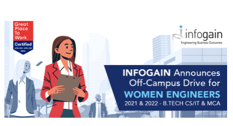 Infogain Women Engineer off campus drive