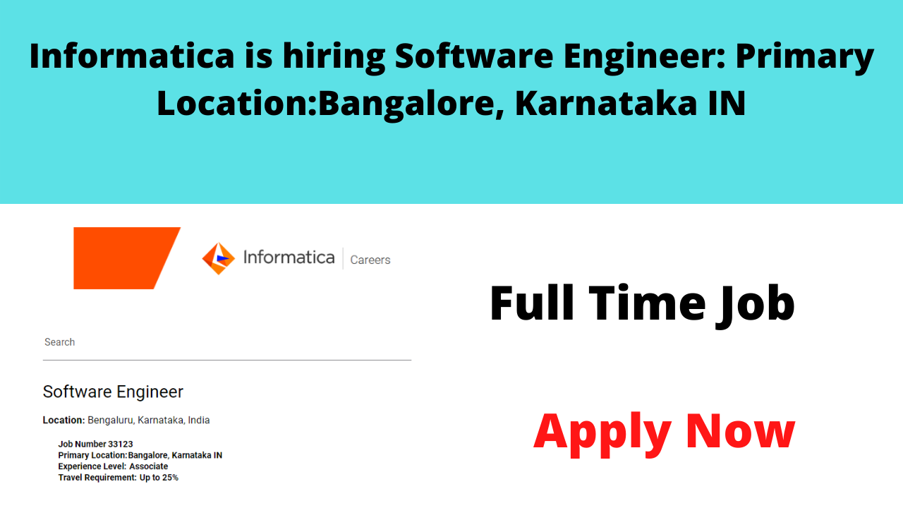 Informatica is hiring Software Engineer