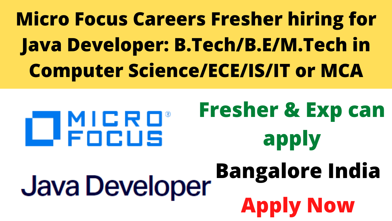 Micro Focus Careers hiring for Java Developer