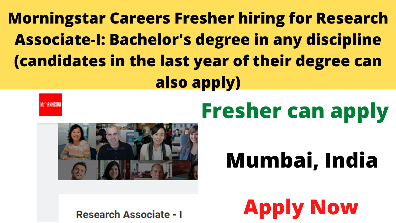 Morningstar Careers Fresher hiring