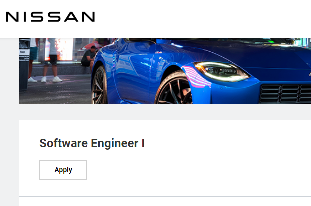 Nissan Fresher & Experience hiring for Software Engineer I